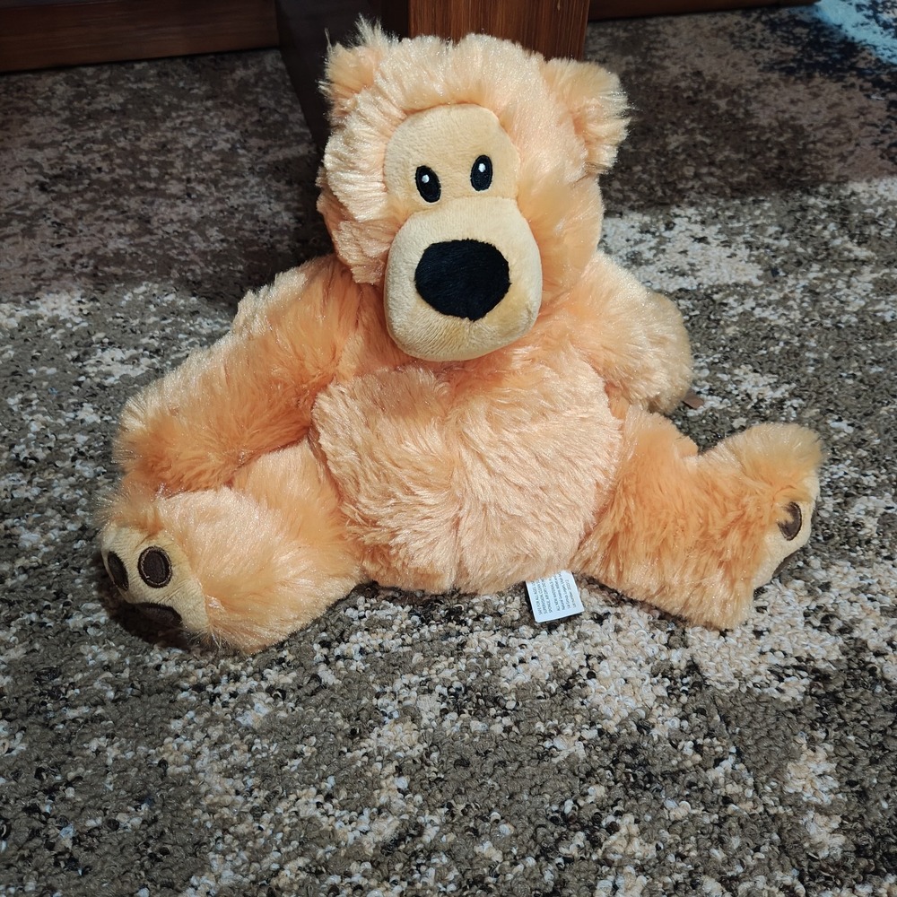 Warm Pals Microwaveable Plush Stuffed Brown Bear Weighted‎ Natural Grain E2